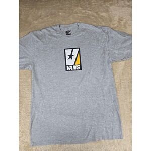 Vans Mens XL Heather Gray Graphic T-Shirt Short Sleeve Star Logo Tee